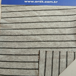 30/1 striped oe melange jersey